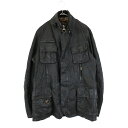 Barbour バブアー インターナショナル オイルドジャケット 防寒 Joe Casely-Hayford ダブルジップ ブラック (メンズ XL) 中古 古着 N9303