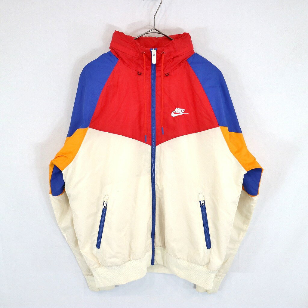SALE/ NIKE ナイキ ナイロンジャケット 防風 Y2K 切り替えパターン マルチカラー (メンズ S) 中古 古着 N9826