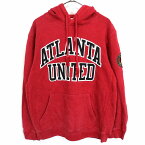 SALE///// Mitchell&Ness ミッチェルアンドネス MLS アトランタ・ユナイテッドFC パーカー 刺しゅう サッカー レッド (メンズ L) 中古 古着 O1226