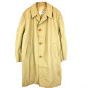 80年代 イングランド製 Aquascutum アクアスキュータム ステンカラーコート ベージュ (メンズ XL相当) 中古 古着 O1347