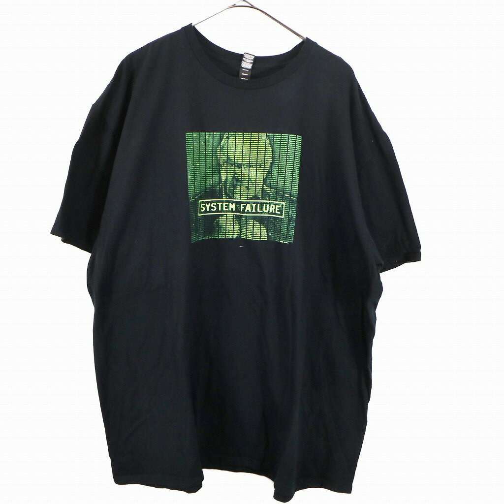 anvil アンビル 人物 半袖Tシャツ 大きいサイズ ブラック (メンズ 3XL) 中古 古着 O2137