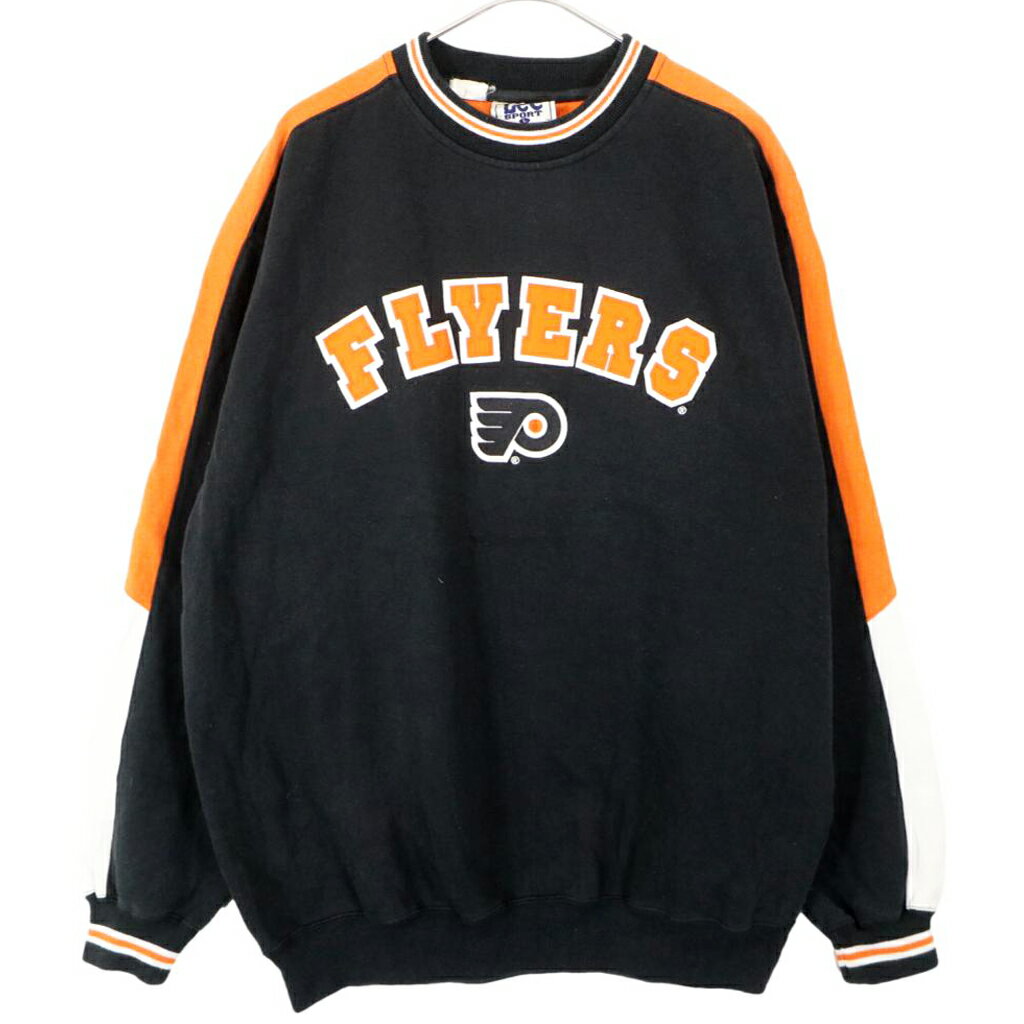 90年代 Lee SPORT NHL フィラデルフィア・フライヤーズ スウェット プロチーム ホッケー ブラック (メンズ L) O2742のサムネイル