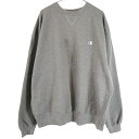 Champion チャンピオン ワンポイントロゴスウェット 大きいサイズ アメカジ 前V カジュアル グレー (メンズ XXL) 中古 古着 O3334