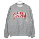 楽天YAMAHISA USEDCLOTHINGSHOP90年代 RUSSELL ラッセル 英字プリント スウェット BAMA ALABAMA アラバマ グレー （メンズ M） 中古 古着 O3439