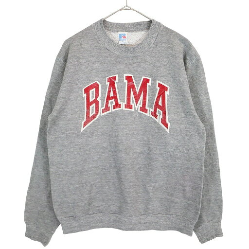 90年代 RUSSELL ラッセル 英字プリント スウェット BAMA ALABAMA アラバマ グレー (メンズ M) 中古 古着 O3439 90年代 RUSSELL ラッセル 英字プリント スウェット BAMA ALABAMA アラバマ グレー (メンズ M) 中古 古着 O3439