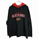 Reebok リーボック NHL シカゴブラックホークス パーカー プロチーム スポーツ ホッケー ブラック (メンズ XL) O2836(4)