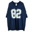 NFL ダラス・カウボーイズ ゲームシャツ 半袖 プロチーム アメフト スポーツ ネイビー (メンズ XL) 中古 古着 O3625