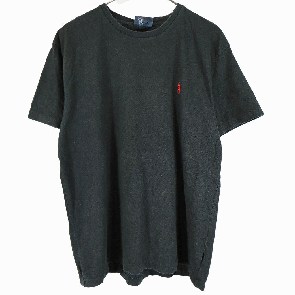 Polo by Ralph Lauren ポロバイラルフローレン ワンポイントロゴ 半袖Tシャツ シングルステッチ ブラック (メンズ M) 中古 古着 O3786
