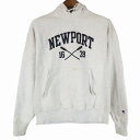 Champion チャンピオン NEWPORTパーカー 刺しゅう アメカジ カレッジ 霜降り フーディー グレー (メンズ S) 中古 古着 O4157(4)