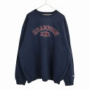 2000年代～ Champion チャンピオン カレッジ文字 スウェット 大きいサイズ ネイビー (メンズ XL) 中古 古着 O3863