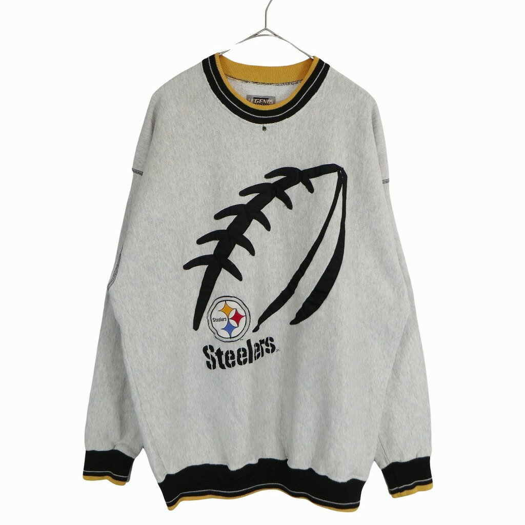 LEGENDS ATHLETIC NFL ピッツバーグ・スティーラーズ スウェット 大きいサイズ グレー (メンズ XXL) 中古 古着 O3874