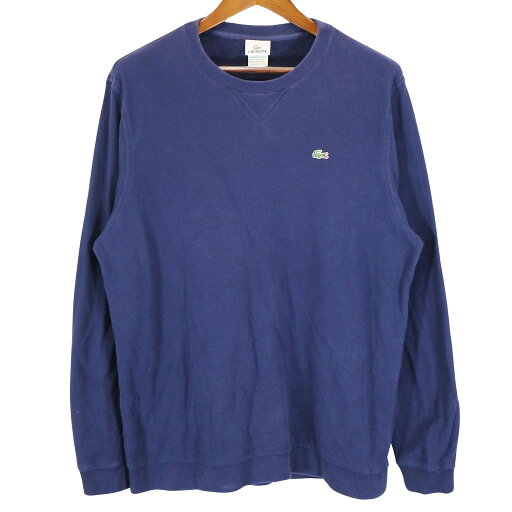 90年代 フランス製 LACOSTE ラコステ 長袖Tシャツ ワンポイントロゴ ネイビー (メンズ 6) 中古 古着 O4961 90年代 フランス製 LACOSTE ラコステ 長袖Tシャツ ワンポイントロゴ ネイビー (メンズ 6) 中古 古着 O4961
