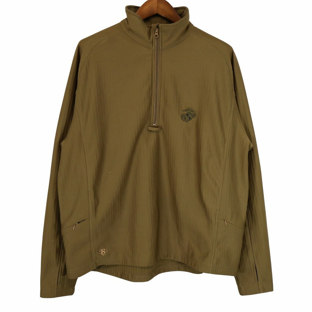 TRU-SPEC スリーピング スウェット 刺繍 ミリタリー レプリカ オリーブ (メンズ XL) 中古 古着 O4874