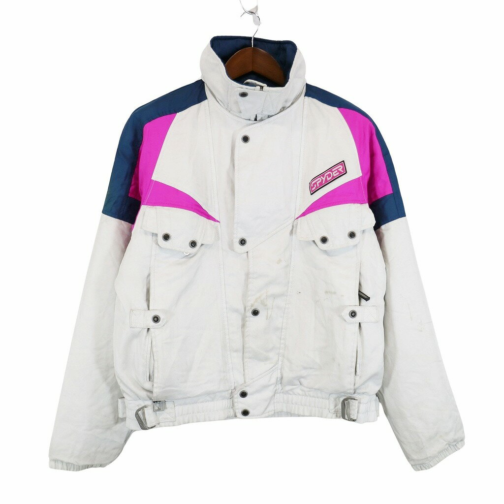 SALE///// 日本製 SPYDER スパイダー 中綿ジャケット 防寒 アウトドア ホワイト (メンズ M) 中古 古着 O5791のサムネイル