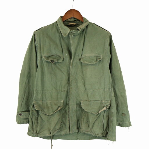 フランス軍 FRENCH ARMY M-47 フィールド ジャケット 前期 ヴィンテージ ミリタリー 戦闘服 グリーン (メンズ M) 中古 古着 O6289 フランス軍 FRENCH ARMY M-47 フィールド ジャケット 前期 ヴィンテージ ミリタリー 戦闘服 グリーン (メンズ M) 中古 古着 O6289