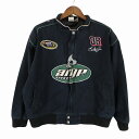 WINNER'S CIRCLE レーシングジャケット 大きいサイズ モーターサイクル バイカー サーキット ネイビー (メンズ 2XL) 中古 古着 O7345