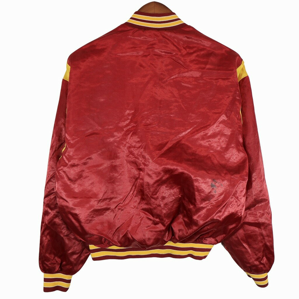 80年代 NFL ワシントン・レッドスキンズ スタジアムジャケット プロチーム ワインレッド (メンズ L相当) 中古 古着 O8397