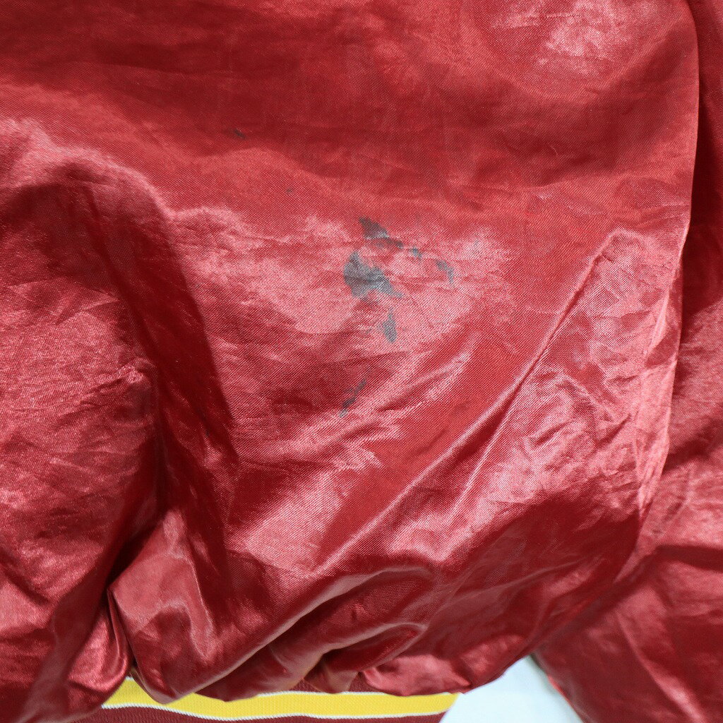 80年代 NFL ワシントン・レッドスキンズ スタジアムジャケット プロチーム ワインレッド (メンズ L相当) 中古 古着 O8397