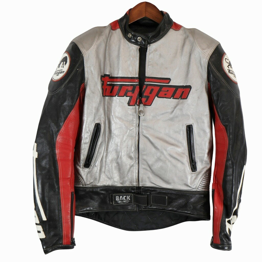 FURYGAN レーシングジャケット モーターサイクル バイカー サーキット 走行用 グレー (メンズ L) 中古 古着 O8777