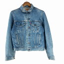 80年代 USA製 Levi's リーバイス 71506 トラッカージャケット デニムジャケット ワーク ジージャン ブルー (メンズ 42L) 中古 古着 O9969