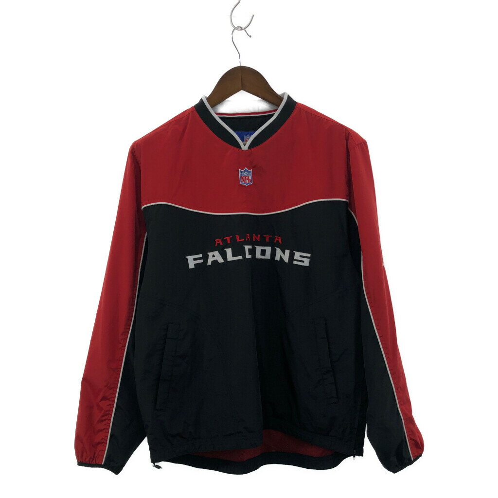 Reebok リーボック NFL アトランタ・ファルコンズ プルオーバー ジャケット プロチーム アメフト ブラック (メンズ M) 中古 古着 P0457