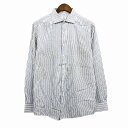 SALE/// Brooks Brothers ブルックスブラザーズ 346 ストライプ 長袖シャツ カジュアル ブルー (メンズ 16 1/2) P0885