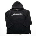 楽天YAMAHISA USEDCLOTHINGSHOPgiant ジャイアント METALLICA メタリカ メタルロゴ スウェット フーディー パーカー バンド ロック 音楽 ブラック （メンズ XL） 中古 古着 P2183（XL） p2183