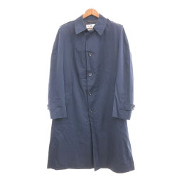 80年代 カナダ製 Aquascutum アクアスキュータム コート フォーマル ネイビー (メンズ -- 相当) 中古 古着 P4708