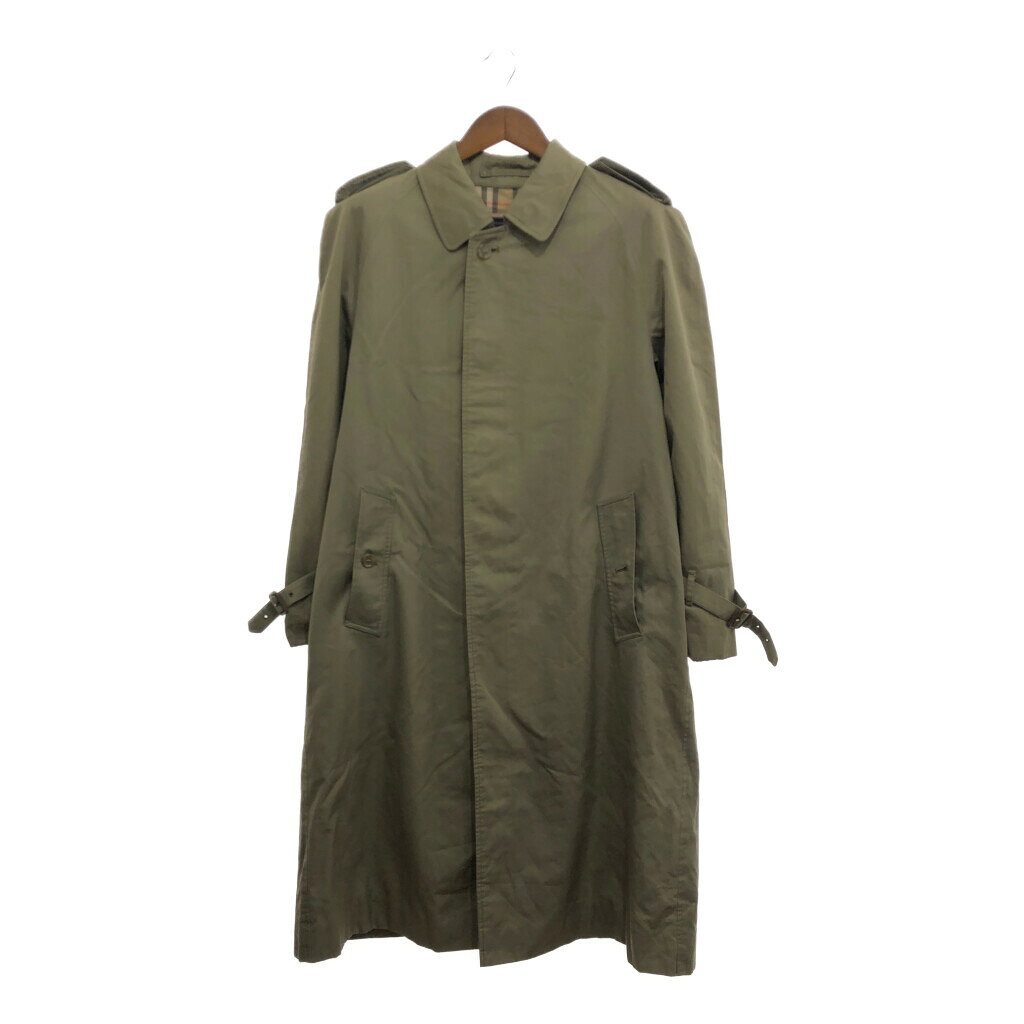 樂天商城 - 80年代 イングランド製 Burberrys バーバリーズ ステンカラーコート Burberry バーバリー カーキ (メンズ 46) P5463