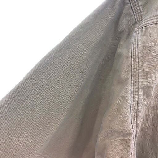 Carhartt カーハート ワークジャケット ダック地 裏チェック柄 ブラウン (メンズ L) 中古 古着 P5598