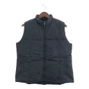 90年代 OLD NAVY オールドネイビー ナイロン フリース ダウン ベスト ブラック (メンズ L) 中古 古着 P5874(4)