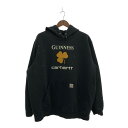 SALE///// Carhartt カーハート GUINNESS Carhartt スウェット パーカー トレーナー トップス 大きいサイズ ブラック (メンズ 2XL) 中古 古着 P6269