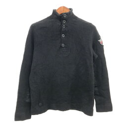 SALE///// 90年代 Polo by Ralph Lauren ポロ ラルフローレン ハイネック ウール ニット セーター カジュアル ブラック (メンズ M) 中古 古着 P6320