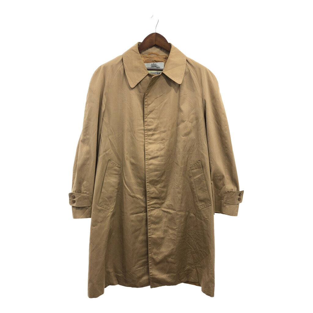 SALE///// 70年代 Aquascutum アクアスキュータム aqua5 バルマカーン コート アウター ヴィンテージ ベージュ (メンズ 42) 中古 古着 P6517