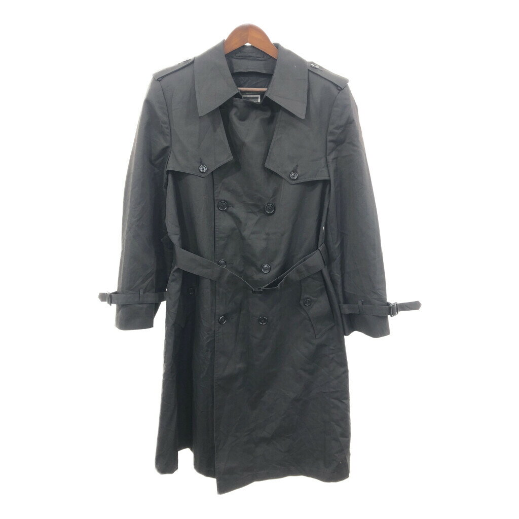 90年代 Christian Dior クリスチャン ディオール トレンチ コート フォーマル ブラック (メンズ XL相当) 中古 古着 P6640