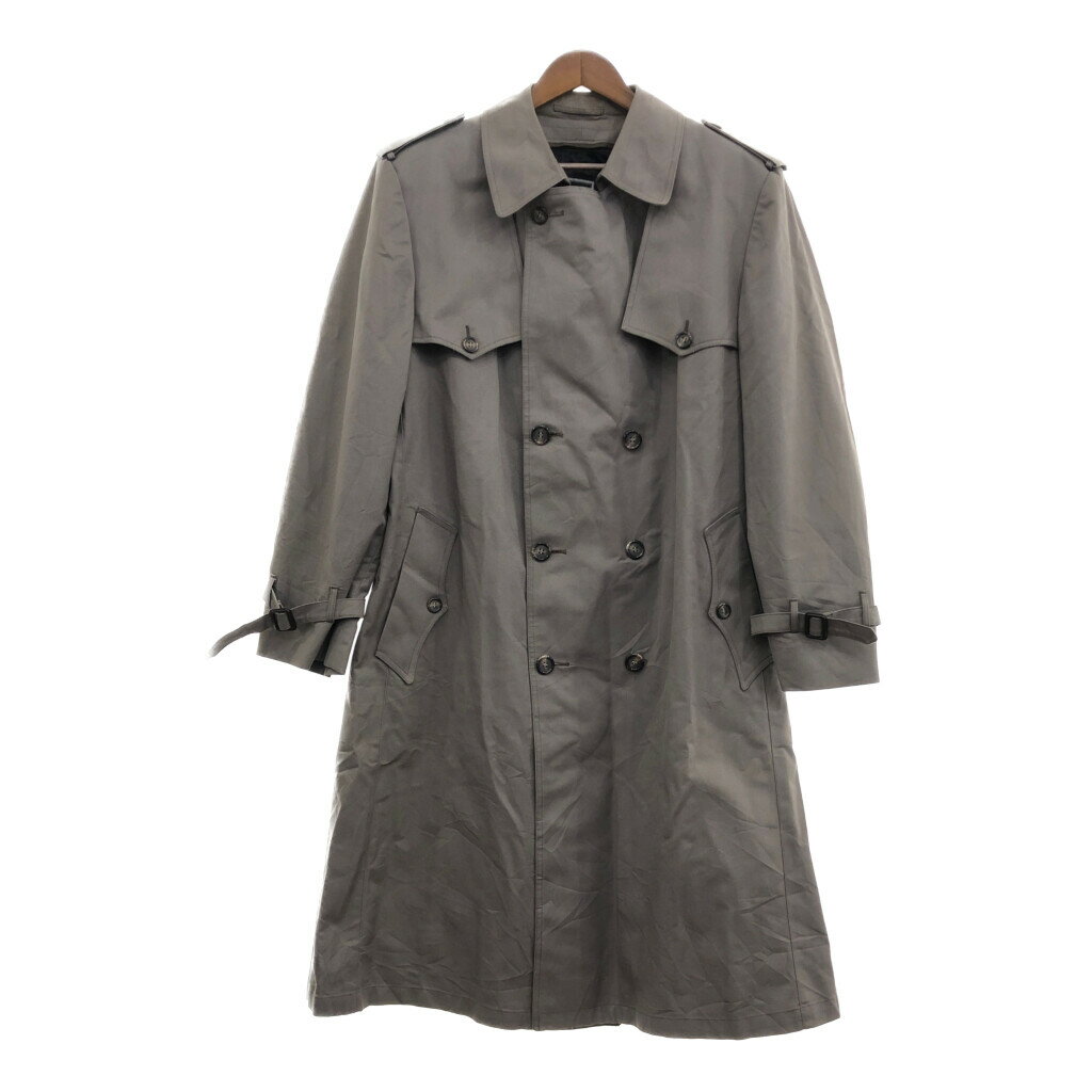90年代 Christian Dior クリスチャン ディオール トレンチ コート 防寒 ユーロ グレー (メンズ 46REG) 中古 古着 P6584