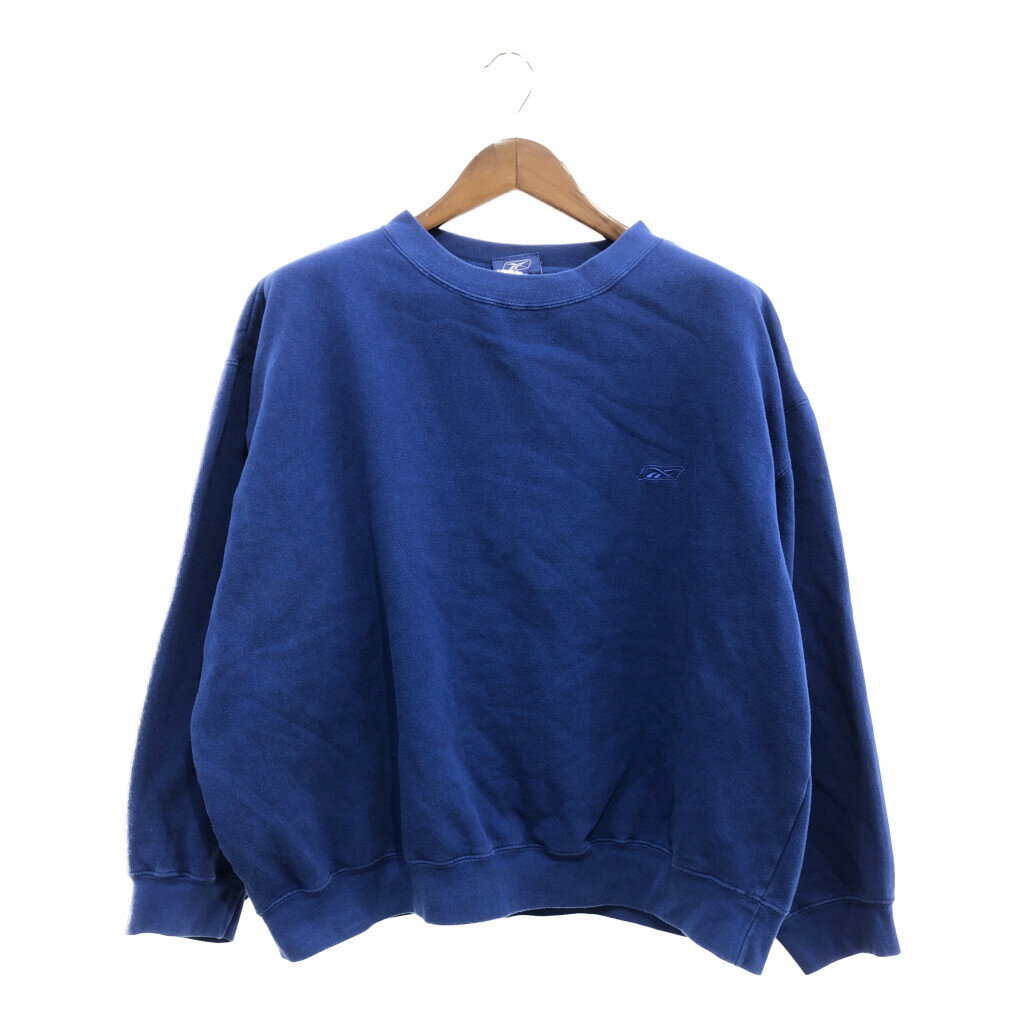 Reebok リーボック ワンポイントロゴ スウェット 大きいサイズ スポーツ ブルー (メンズ 2X) P6723