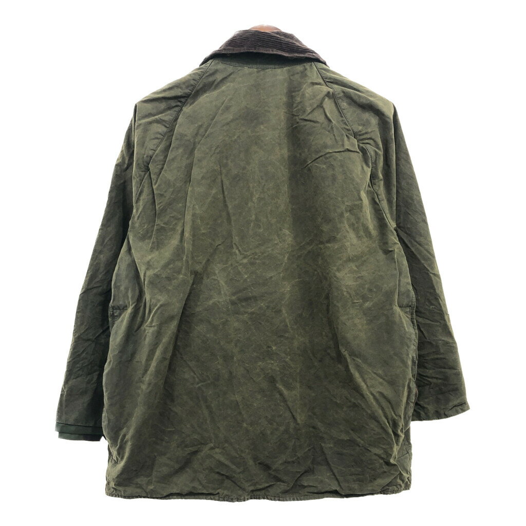 00年代 イングランド製 Barbour バブアー BEAUFORT ビューフォート オイルドジャケット ユーロ グリーン (メンズ C42) 中古 古着 P6742