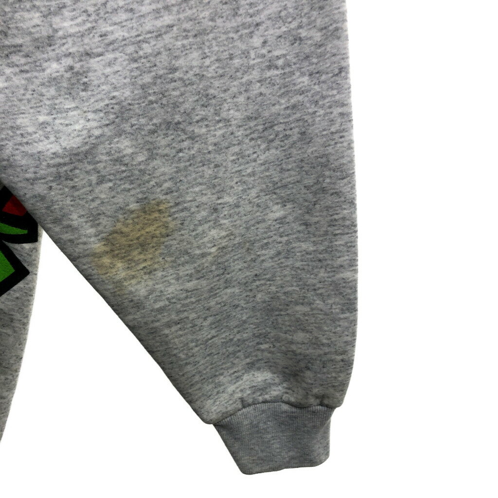 80年代 USA製 Disney ディズニー グーフィー 大判プリント スウェット キャラクター グレー (メンズ XL) 中古 古着 P7610