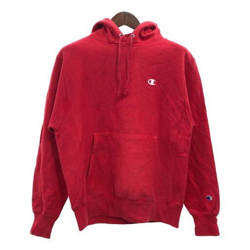 Champion チャンピオン リバースウィーブ スウェット パーカー ワンポイントロゴ レッド (メンズ M) P7543 Champion チャンピオン リバースウィーブ スウェット パーカー ワンポイントロゴ レッド (メンズ M) P7543