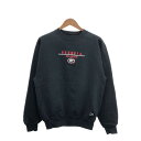 RUSSELL ATHLETIC ラッセル ジョージア・ブルドッグス スウェット トップス カレッジ アメフト ブラック (メンズ M) 中古 古着 P7698