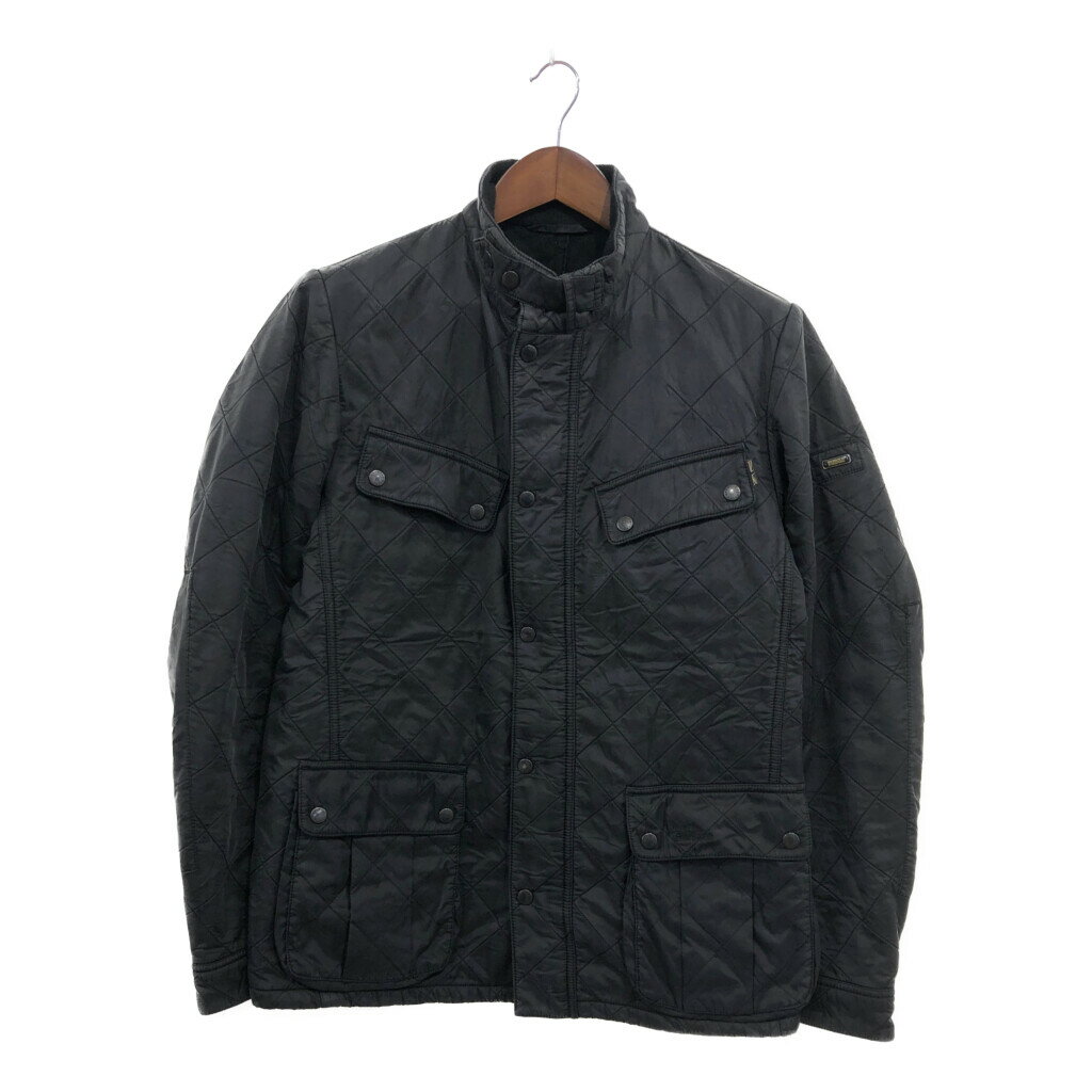 SALE///// Barbour バブアー ARIEL POLAR QUILT アリエル ポーラー キルト キルティング ジャケット アウター ブラック (メンズ L) 中古 古着 P7935