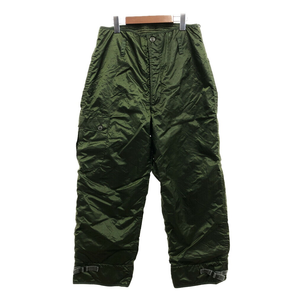 80年代 米軍実物 U.S.NAVY A-1 デッキパンツ ミリタリー オリーブ (メンズ M) 中古 古着 P8278