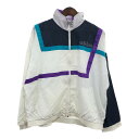 80年代 adidas アディダス ウィンドブレーカージャケット スポーツ ホワイト (メンズ L) 中古 古着 P8597(4)
