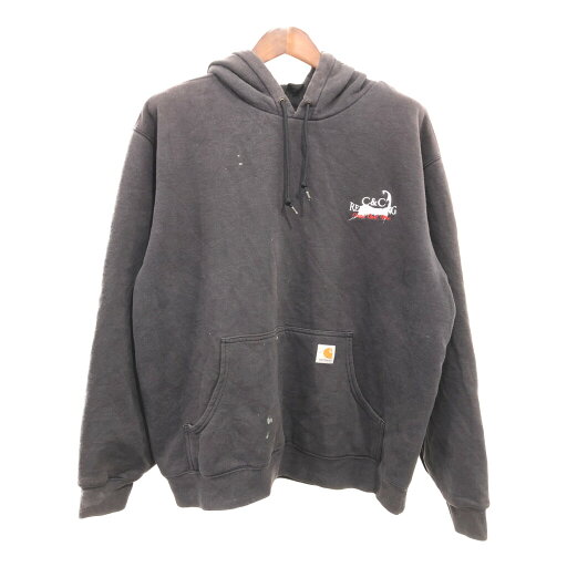 Carhartt カーハート 企業ロゴ パーカー トップス ワーク ワンポイントロゴ グレー (メンズ 2XL相当) 中古 古着 P8655 Carhartt カーハート 企業ロゴ パーカー トップス ワーク ワンポイントロゴ グレー (メンズ 2XL相当) 中古 古着 P8655