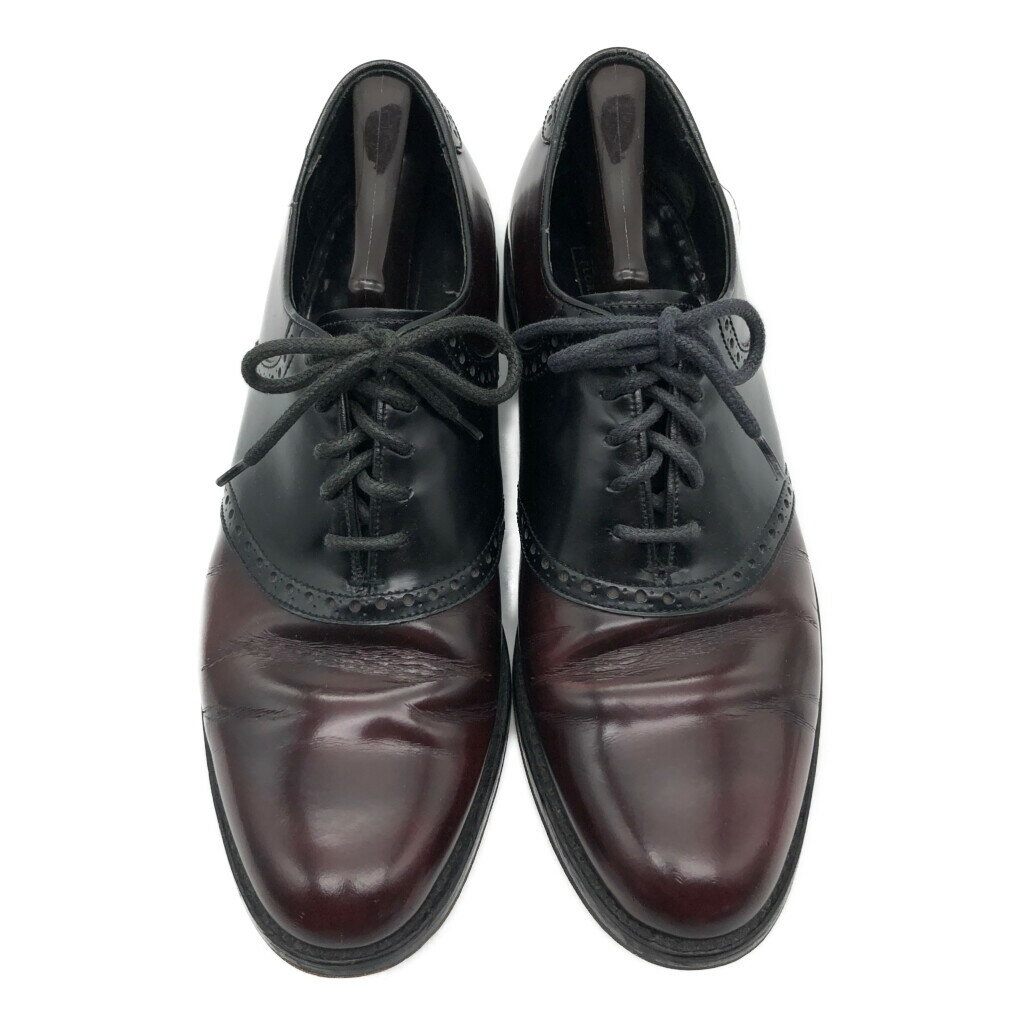 FLORSHEIM フローシャイム サドルシューズ レザーシューズ ワインレッド メンズ 9 1/2 D 中古 古着 KA0700