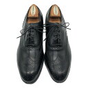 70年代 Iron Age by BOSTONIAN ウィングチップ スチールトゥ レザーシューズ ワーク ブラック (メンズ 8 M) 中古 古着 KA0716(4)