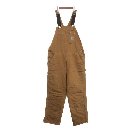 Carhartt カーハート ダック オーバーオール ボトムス ダブルニー ワーク ブラウン (メンズ 36/32) 中古 古着 P9269 Carhartt カーハート ダック オーバーオール ボトムス ダブルニー ワーク ブラウン (メンズ 36/32) 中古 古着 P9269