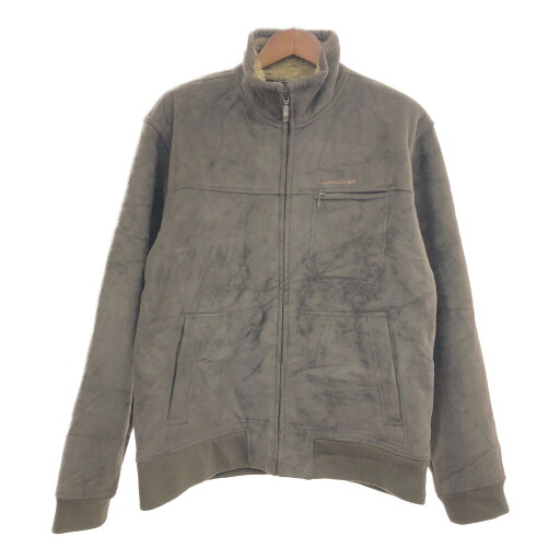 Quiksilver クイックシルバー フェイクスエード ジップアップジャケット ブラウン (メンズ XL) 中古 古着 P9154 Quiksilver クイックシルバー フェイクスエード ジップアップジャケット ブラウン (メンズ XL) 中古 古着 P9154