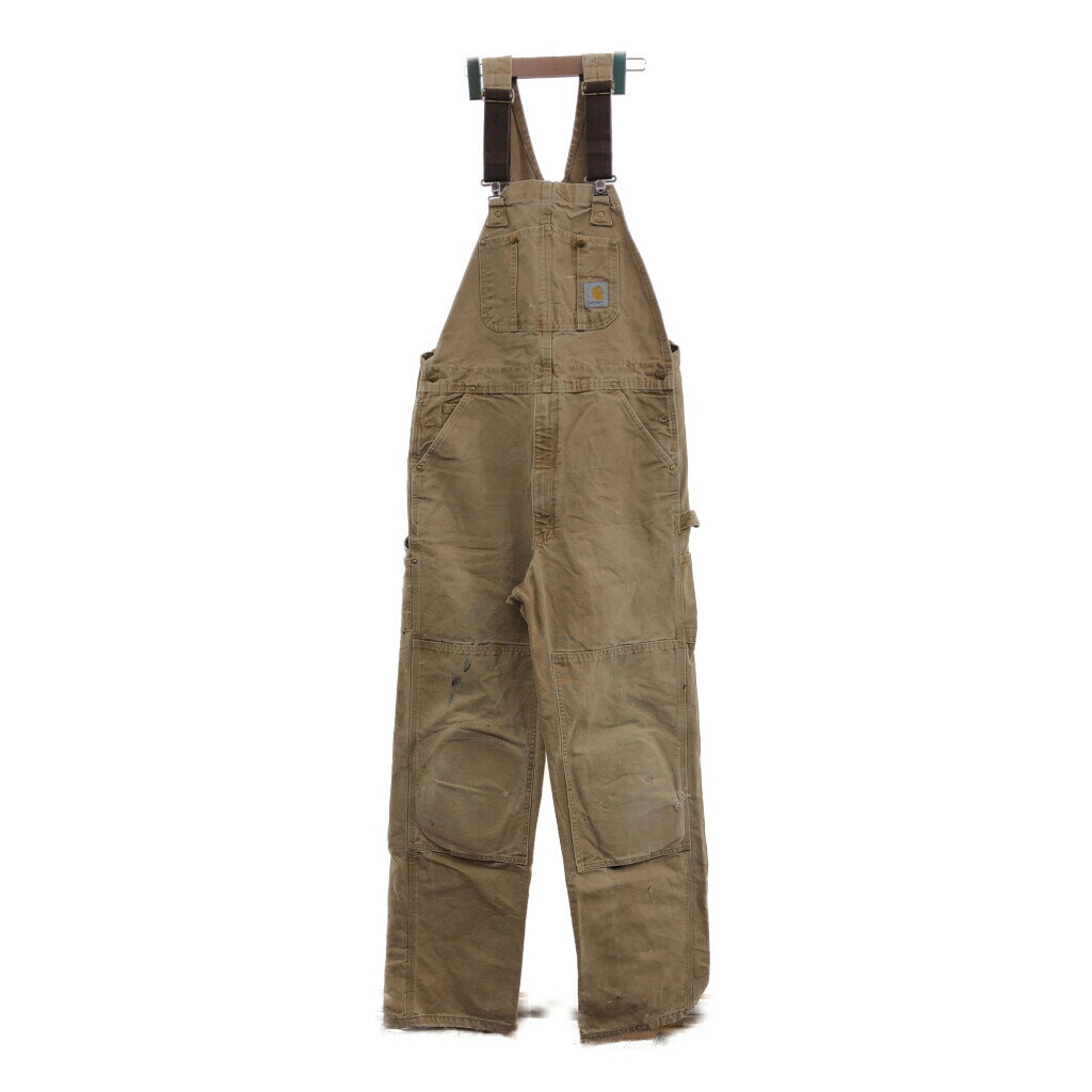 Overalls - Carhartt カーハート ダック ダブルニー オーバーオール ワーク ベージュ (メンズ 36×33相当) P9237